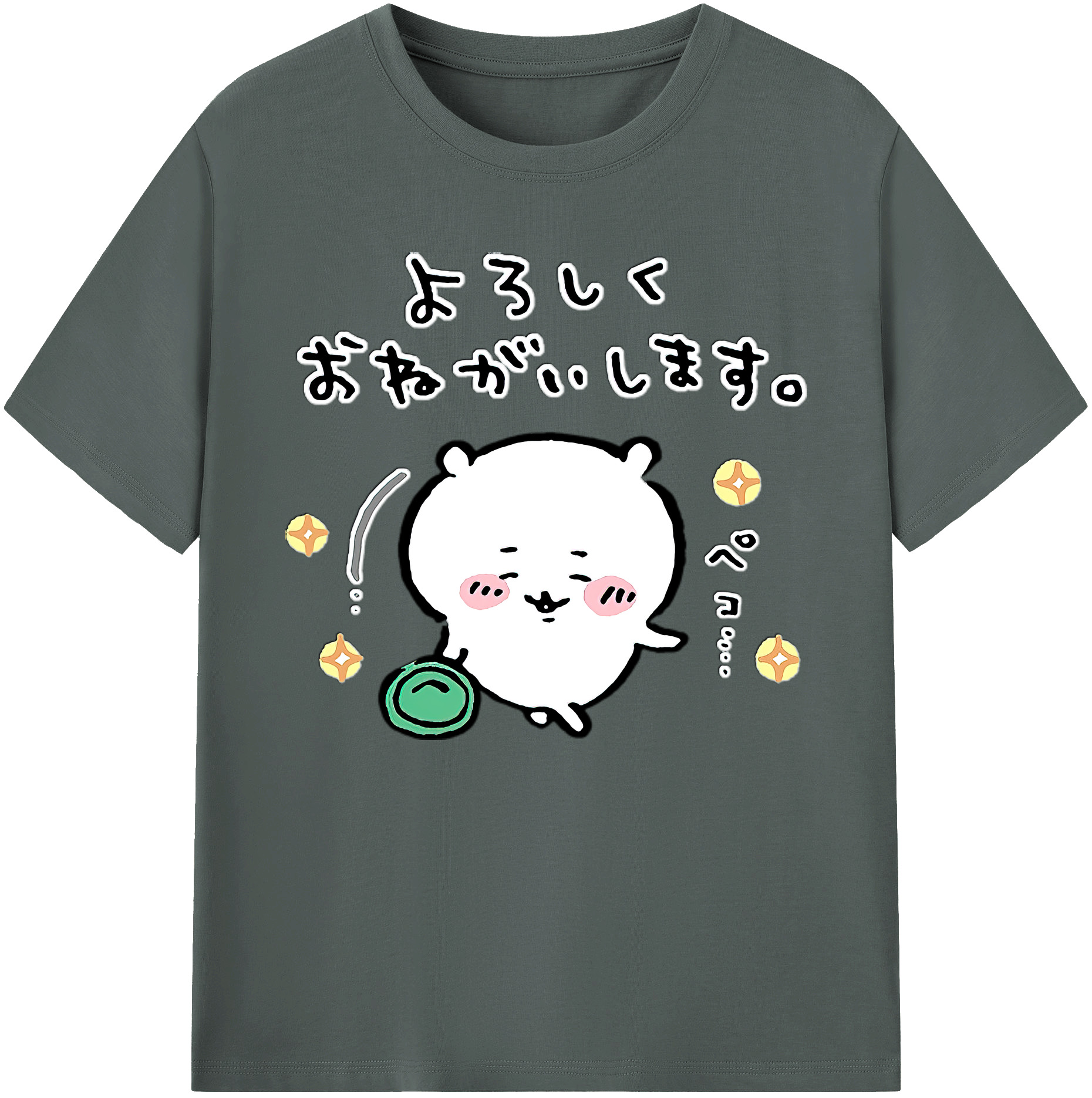 （画像用） ちいかわ ちいかわ Chii-kawa chiikawa 綿100％ メンズ半袖Tシャツ｜肌触りやわらか＆通気性
